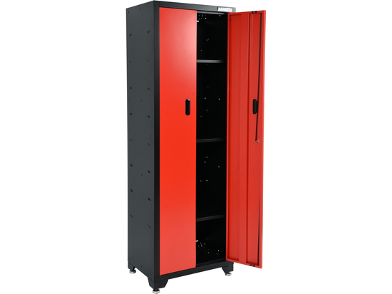 ARMOIRE D'ATELIER HAUTE DOUBLE PORTE AVEC 3 ÉTAGÈRES. DIMENSIONS DU CABINET : 660 X 457 X 2000MM.