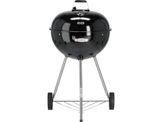 KRUHOVÝ GRIL NA UHLIE 54CM ČIERNA