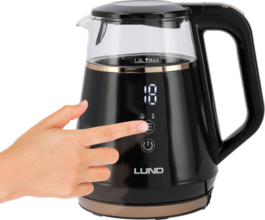 BOLLITORE ELETTRICO 1L, REGOLAZIONE TEMPERATURA, TEMPO