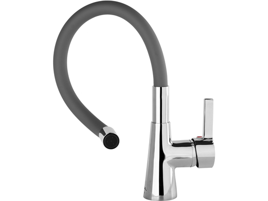 KITCHEN FAUCET DARK GRAY WITH FLEXIBLE SPOUT