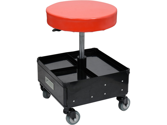 ADJUSTABLE SHOP ROLLER SEAT STOOL WITH 3 DRAWERS