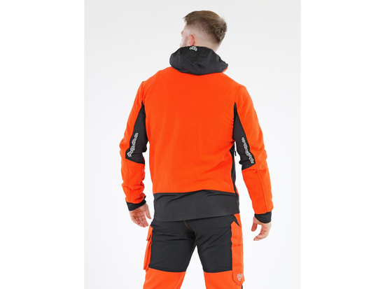 POLAIRE À CAPUCHE CERF, ROUGE, TAILLE. 3XL