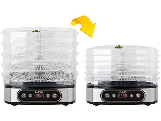 SÉCHOIR ALIMENTAIRE 5 PLACES, 420-500W AVEC MINUTERIE