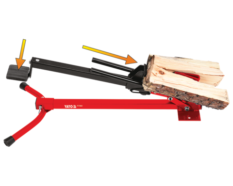 HORIZONTAL FOOT-OPERATED LOG SPLITTER