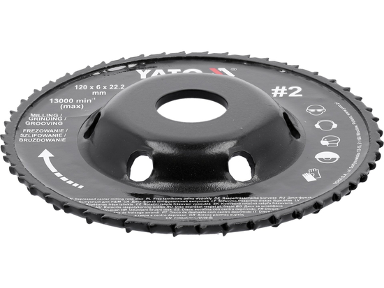 ФРЕЗА ПЪЛНА РАСПИЛА ИЗПЪКНАЛА 120Х6 БР.2 ЗА ЪГЛОШЛАФ