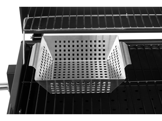 CESTA PARA PARRILLA DE ACERO INOXIDABLE 26 X 22 X 7 CM