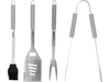 SET BARBECUE 4 PEZZI, ACCIAIO INOX