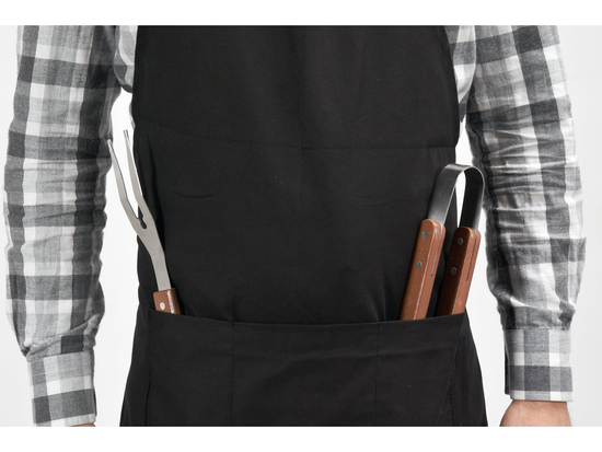 BBQ COTTON APRON WITH POCKETS