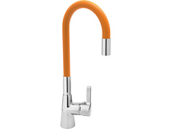 СМЕСИТЕЛ ЗА МИВКА С ГЪВКАВ ЧУЧУР - 'FLEXIBLE' ORANGE