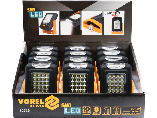 LAMPADA PORTATILE GIREVOLE 20+3 LED