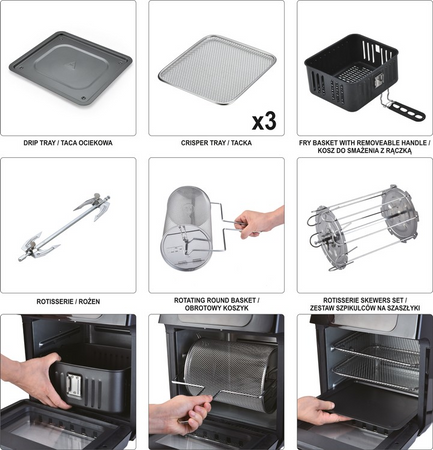 FRITEUSE, FOUR 12L 1800W LED