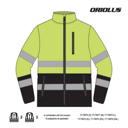ORIOLUS ΠΡΟΕΙΔΟΠΟΙΗΣΗ FLEECE ΜΕΓΕΘΟΣ 2XL