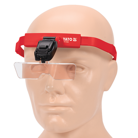 OBIETTIVO MONTATO SULLA TESTA CON INGRANDIMENTO ILLUMINATO X1, X1.5, X2, X2.5