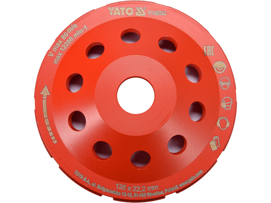 DIAMANTOVÝ BRUSNÝ KOTOUČ 125MM; ZÁVIT M14 ; K BROUŠENÍ BETONU A POTĚRU
