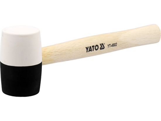 RUBBER MALLET WITH WOODEN HANDLE 370 G