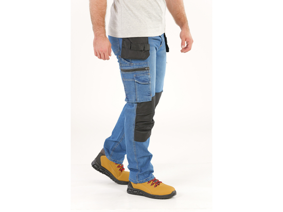 SURINKIMO DARBO KELNĖS STRETCH DŽINSAI TAMSIAI MĖLYNAS DYDŽIO. L/XL