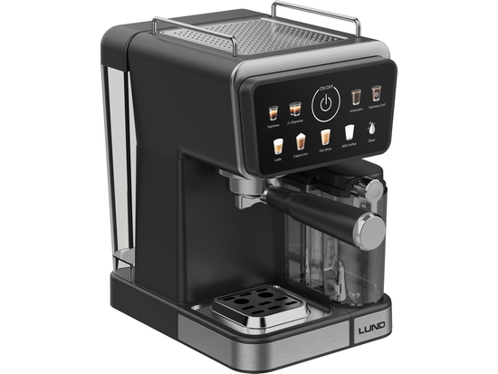 PRESSURE COFFEE MAKER WITH MILK FROTHER 1350W