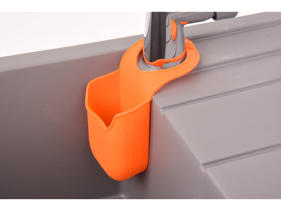 ORGANIZADOR DE SILICONE PARA ESPONJA LARANJA