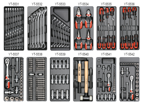 ROLLER CABINET WITH TOOLS INSERT, 177PCS