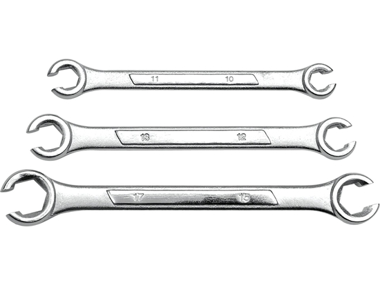 CLÉS OUVERTES POUR TUYAUX DE FREIN, JEU DE 3