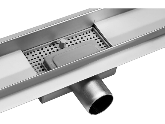 WET&DRY WHITE GLASS LINEAR DRAIN 80 CM