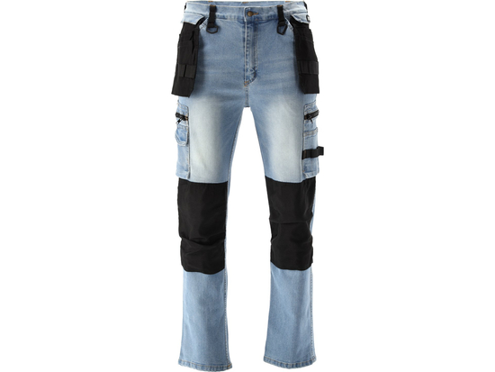 AJUSTEMENT PANTALON DE TRAVAIL JEAN STRETCH TAILLE BLEU CLAIR. S