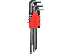 HEX ALLEN KEYS, BALL, LONG 1,5-10, SET 9 ΤΕΜ.