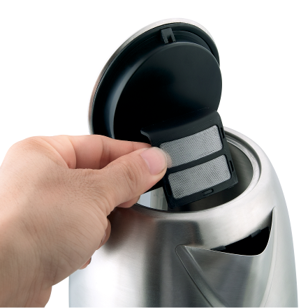 ELEKTRINIS VIRDULIS 1,7L, TEMPERATŪROS REGULIAVIMAS RANKENĖJE