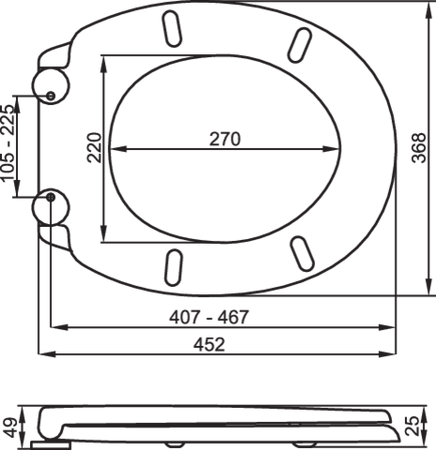 UNIVERSAL SUPER SLIM ΚΑΘΙΣΜΑ ΤΟΥΑΛΕΤΑΣ ΑΠΟ DUROPLAST, ΑΡΓΑ ΚΛΕΙΝΕΙ ΜΕ ΕΝΑ ΚΟΥΜΠΙ ΑΦΑΙΡΕΣΗ