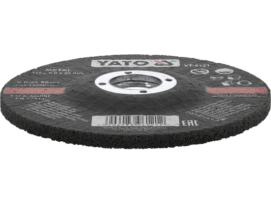 DISCO DE DESBASTE PARA METAL 115X6,0X22 MM / 5 UNDS.