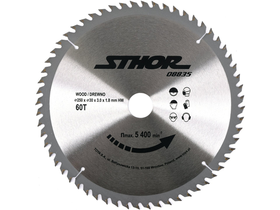 SEGA CIRCOLARE CON METALLO DURO 250X60X30