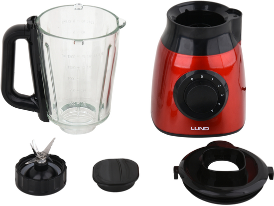 BLENDER KIELICHOWY 600W CZERWONY, SZKLANY