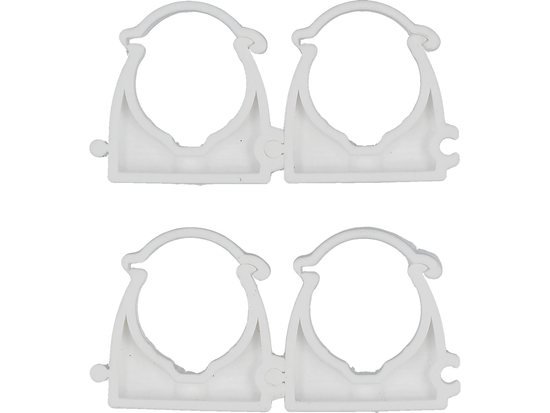 SUPORTES, MONTAGEM, CLIPES INSTALADORES, FECHADOS PARA TUBOS E CABOS 25MM, 4 PCS.