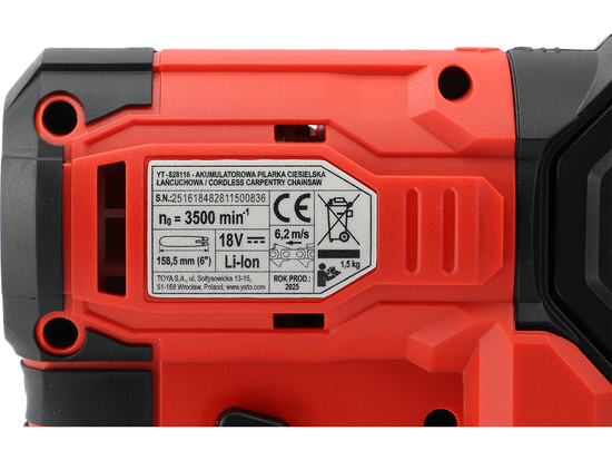 CARPENTRY CHAINSAW 18V (4AH; BRUSHLESS)