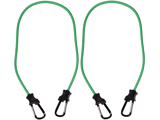 ELASTINGI DIRŽELĖLIAI SU KRABINE/DU 100CM/8MM ALIUMINIO KABLIAIS