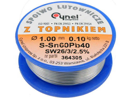SOLDER SN60PB40 1.0MM 100G