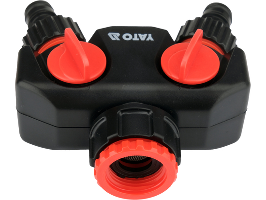 CONECTOR DE GRIFO CON 2 SALIDAS 3/4"-1"