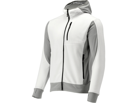 BALTA SARNA FLEECE AR KAPUCES IZMĒRU. 3XL