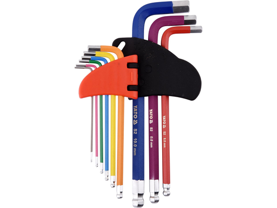 LONG HEX KEY BALL SET 1.5-10MM 9PCS