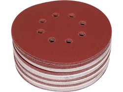 DISCO ABRASICO VELCRO 8 FORI P180 150 MM / 50 PZ.