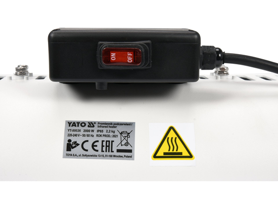 RADIANT INFRAROUGE 2000W FAIBLE ÉBLOUISSEMENT