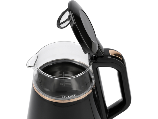 ELECTRIC KETTLE 1L, TEMPERATURE CONTROL, BLACK