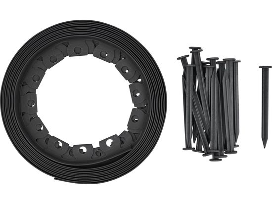 GYEP, KERTI SZÉL 40MM 10M TÜSEKEL, RÖGZÍTŐK 20 DB