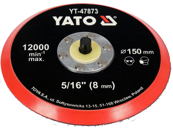 PLACA DE POLIMENTO 150MM COM VELCRO, 5/16