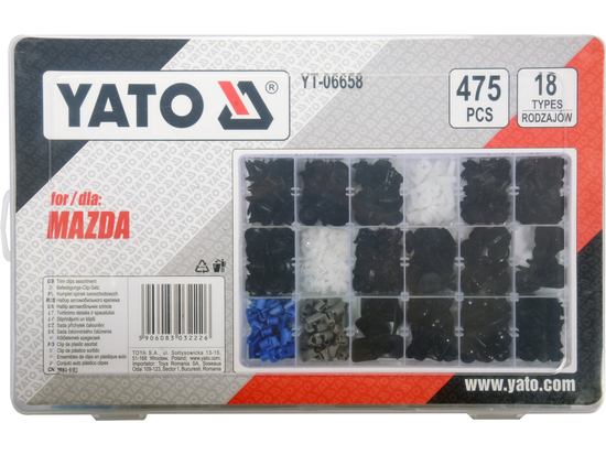 ZESTAW SPINEK SAMOCHODOWYCH MAZDA 475 SZT.