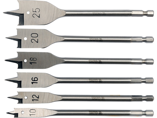 CONJUNTO DE BROCAS DE LÂMINAS 10-25 MM, 6 UNIDADES.