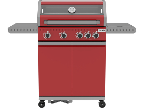 GRIL À GAZ ITAMI 4+1, 14,5 KW, ROUGE