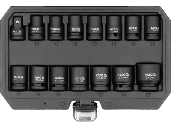 METRIC IMPACT SOCKET SET 1/2" 15PCS