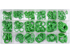 270 PCS O-RINGS PARA AR CONDICIONADO, MATERIAL: HNBR, COR: VERDE
