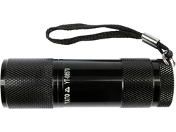 TORCIA IN ALLUMINIO, 9 LED, NERA